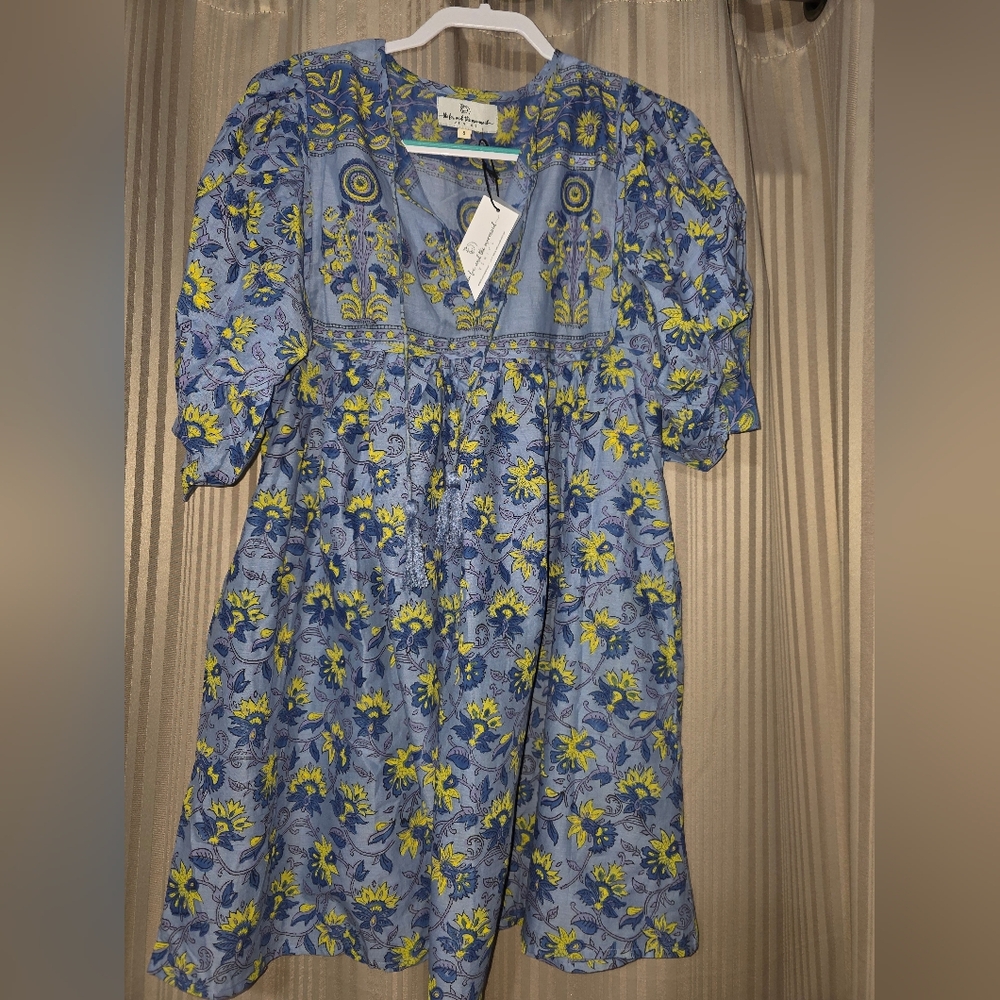 Blue Floral Mini Dress